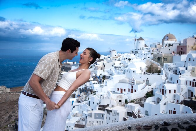 Photoshoot in Santorini Oia - The Three Blue Domes note: when you can get them, and how it changes your photos