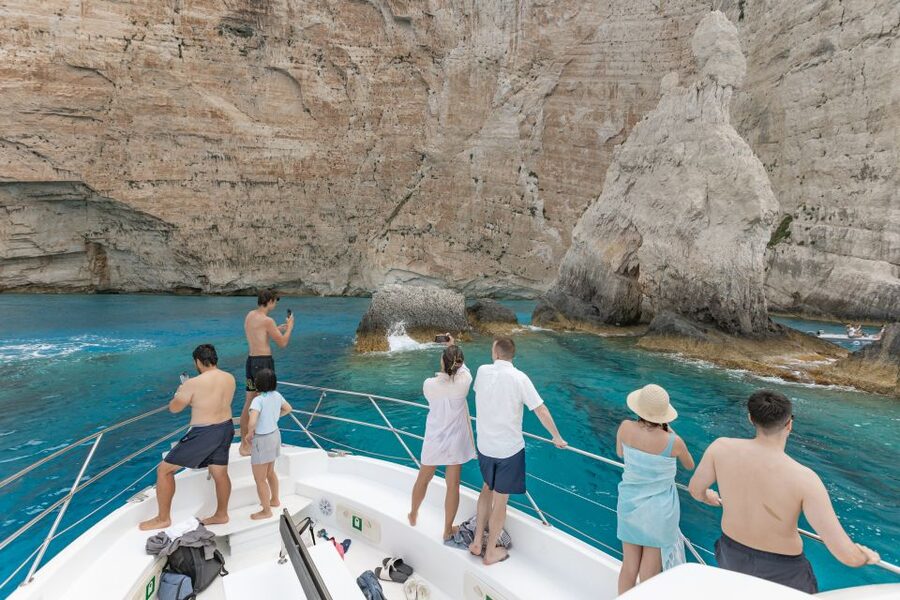 Porto Vromi: Navagio Shipwreck Beach & Blue Caves by Boat - Poseidon’s profile and the Neptune Profile cave formation