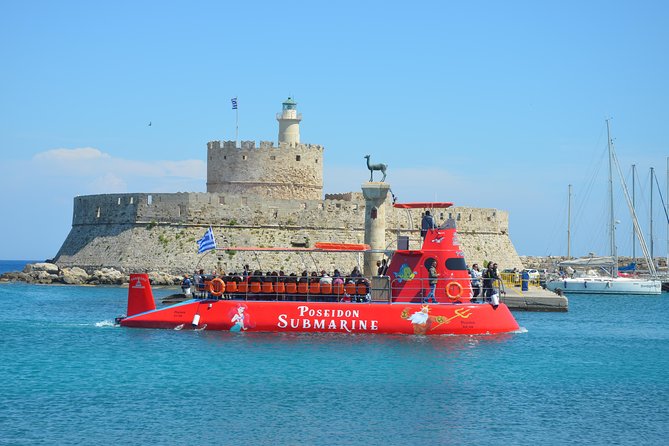 Poseidon Submarine At Mandraki Harbor - Poseidon Submarine in Rhodes, the quick way to see the harbor