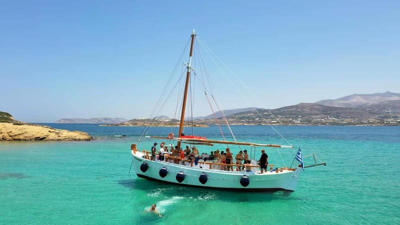 Pounta: Paros & Antiparos Cruise, Swimming & Seafood Lunch - Meeting at Pounta Beach and settling into the kaiki rhythm