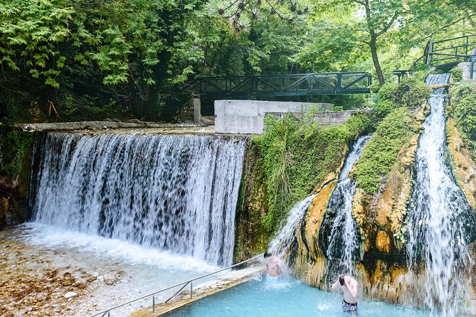Pozar Thermal Baths and Edessa Day Trip from Thessaloniki - Edessa Waterfalls: views, decks, and walking behind the water curtain