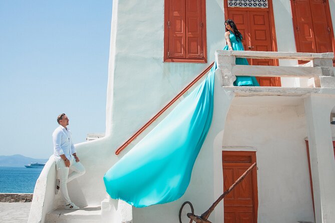 Private Flying Dress Photoshoot in Mikonos - Choosing your dress color: how to pick what will photograph best