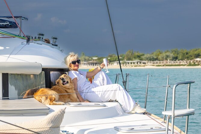 Private Half Day cruise on Catamaran in Corfu - What you do between swims: drinks, snacks, water toys, and lounging