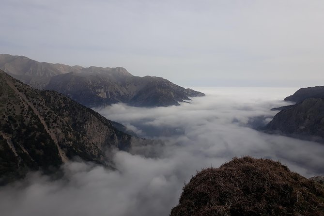 Private - Jeep Safari Tour with Lunch and Tastings - Samaria Gorge entrance lunch at 1200 m, with views toward Pachnes