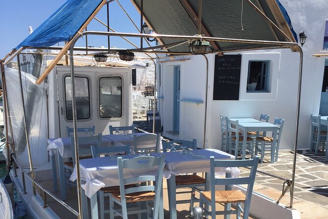 Private Tour on Paros Island - Piso Livadi, the fishing marina scene, and lunch by the sea