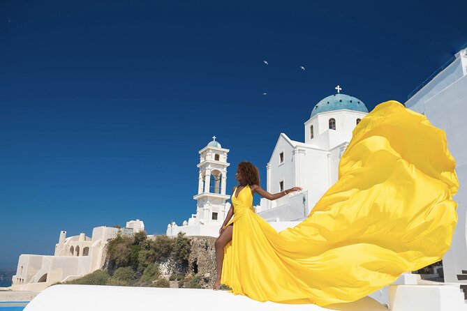 Professional Flying Dress Photoshoot In Santorini - Key things I’d circle before you book