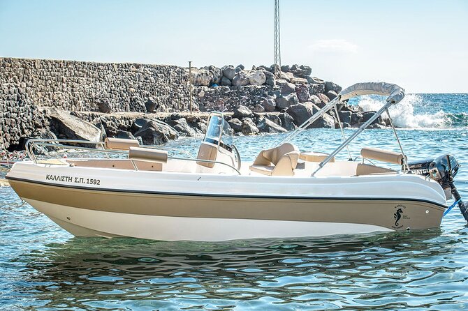 Rent a Boat in Santorini with Free License - Key things to know before you captain up