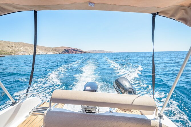 Rent a Boat in Santorini with Free License - What’s on board: snorkeling kit, GPS, cooler, and the useful extras