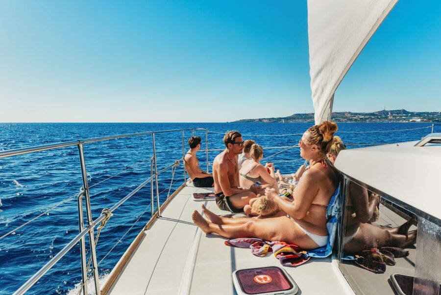 Rhodes: All-Inclusive Catamaran Cruise with Lunch and Drinks - Kalithea Springs: The Final Swim With Good Time to Wind Down