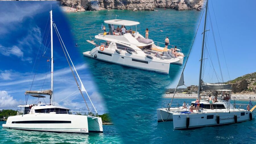 Rhodes: All-Inclusive Catamaran Cruise with Lunch and Drinks - Sailing vs. Power Catamaran: Pick Your Swim Stops