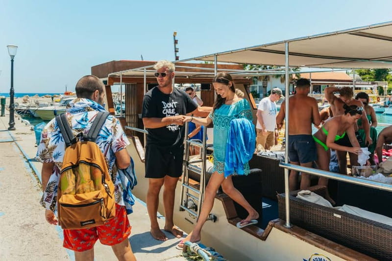 Rhodes: Anthony Quinn, Ladiko and Caves All-Inclusive Cruise - The Boat Time Between Stops: Music, Sofas, and Real Breathing Space