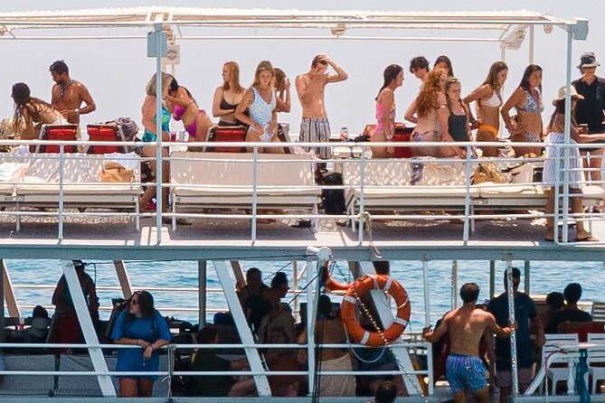 Rhodes Bay to Bay Swim Cruise-Greek Buffet w/wine included - Passing Ladiko Bay, then heading to Afandou for a bigger explore