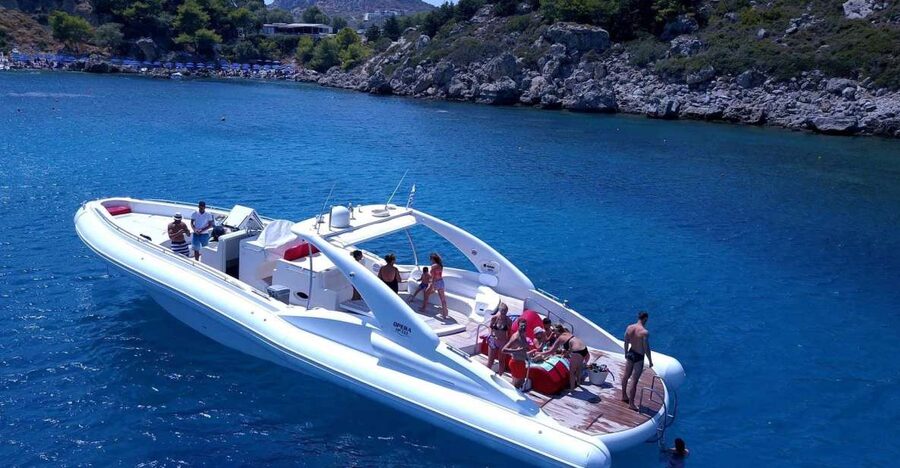 Rhodes: Beach Cruise with Swimming, Meal, & Unlimited Drinks - Snorkeling Gear, Sea Toys, and the Wi-Fi Bonus