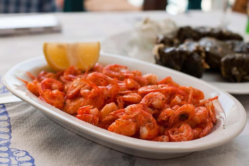 Rhodes: Boat trip to Symi island with swimming at St. George - What to eat in Symi: Simiako Garidaki and easy lunch strategy