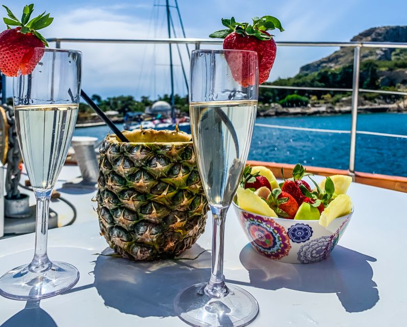 Rhodes: Cruise with 3 Stops, Lunch and Unlimited Drinks - Afandou Beach: Lunch, Swimming, and Some Extra Fun