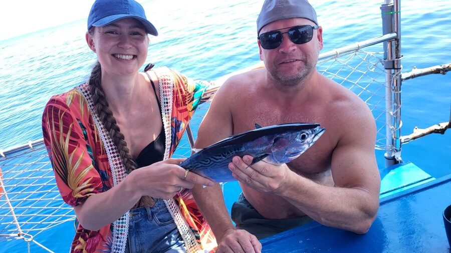 Rhodes: Fishing Trip, Snorkelling, BBQ, & Professional Guide - Views of Rhodes, but not as a theme park