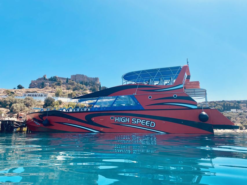 Rhodes: High Speed Boat Trip to Lindos - Riding comfort tips: where to sit so the sea stays fun