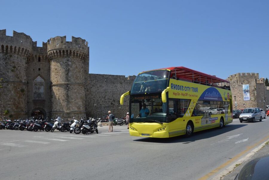 Rhodes: Hop-On Hop-Off City Tour Bus - Monte Smith hill and the Acropolis of ancient Rhodes