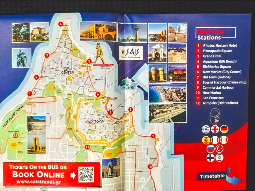 Rhodes: Hop-On Hop-Off Sightseeing Bus Tour - Old Town, Palace of the Grand Magister, and the Colossus Area