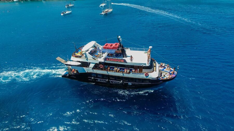 Rhodes: Lindos Cruise with 2 Swim Stops - Boarding at Mandraki Port, and how to set yourself up for the day