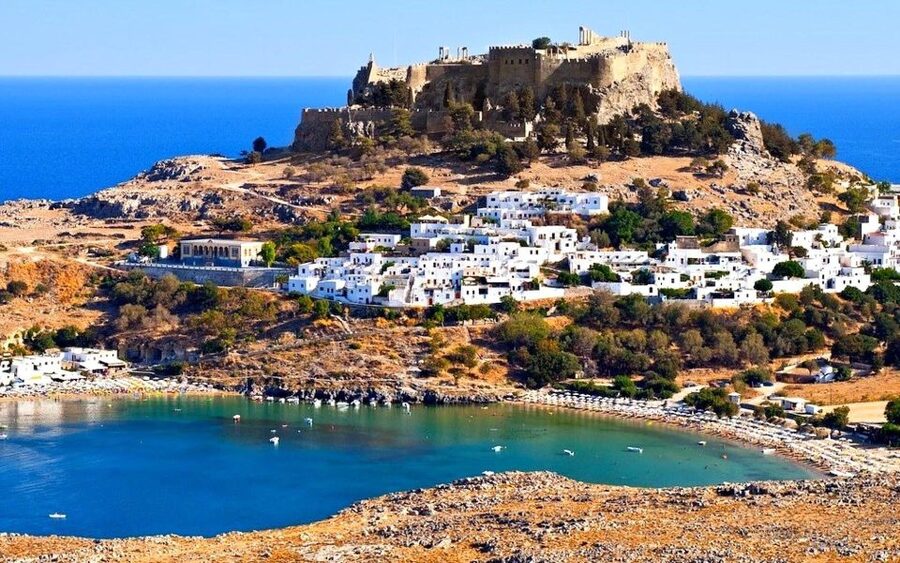 Rhodes: Lindos Cruise with 2 Swim Stops - Tsambika Blue Lagoon on the way back: the final swim before Rhodes
