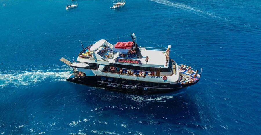 Rhodes: Lindos Cruise with 2 Swim Stops - The sail to Lindos: your time buffer before the Acropolis climb