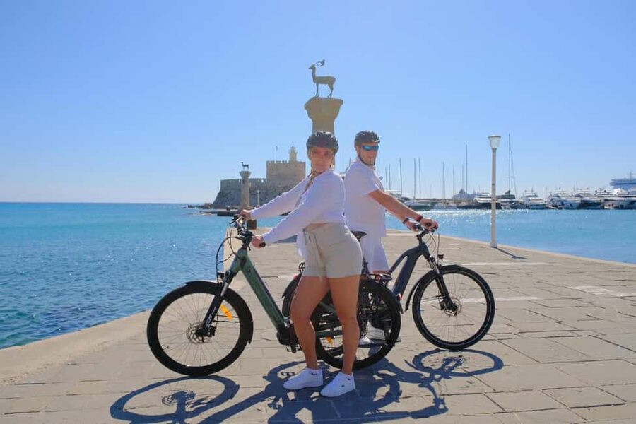 Rhodes: Retro eBike Highlights Tour w/ Personal Photographer - Route Concept Store start: where the tour gets easy and safe