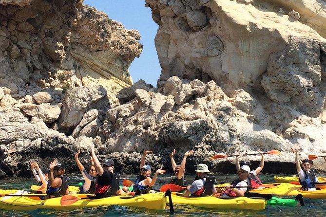 Rhodes Sea Kayaking Adventure small groups incl.Transfer & snack - Haraki and Charaki area, seal cave exploration and rocky formations