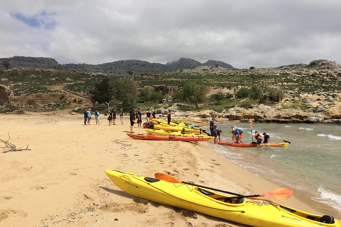 Rhodes Sea Kayaking Adventure small groups incl.Transfer & snack - Your route around Rhodes east coast, what the pacing feels like