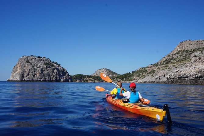 Rhodes Sea Kayaking Tour - Stop 2: Ladiko Beach, where the swim-and-snorkel time kicks in