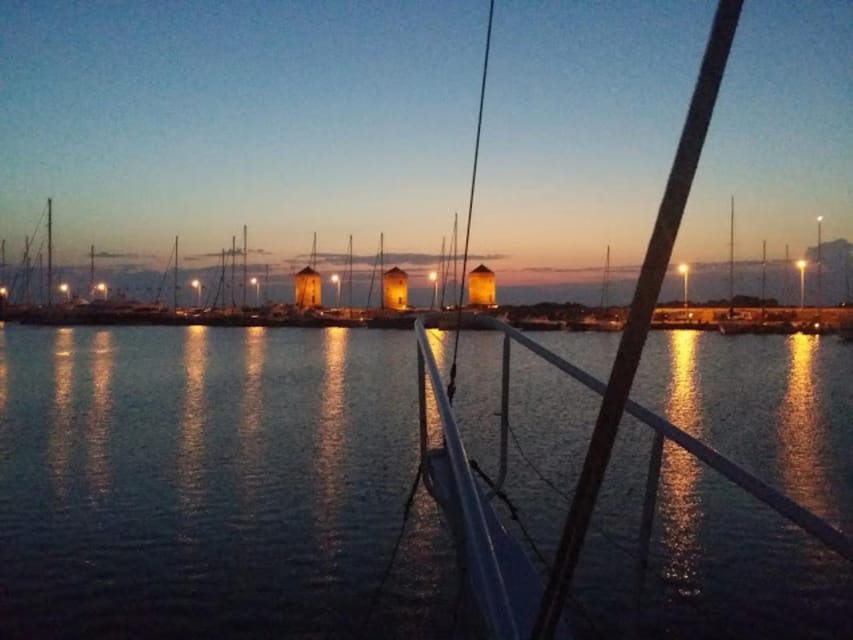 Rhodes: Sunset Cruise with Live Music, Wine & Greek Buffet - Live music as the sunset builds