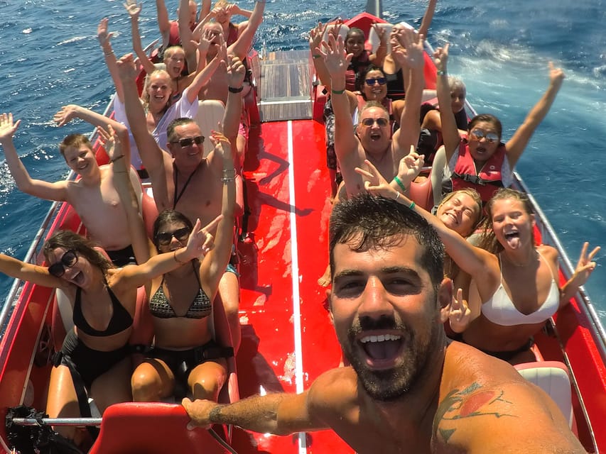 Rhodes Town: Adrenaline Jet Boat Adventure - Back to Mandraki Harbour: the finale, plus one last spray warning