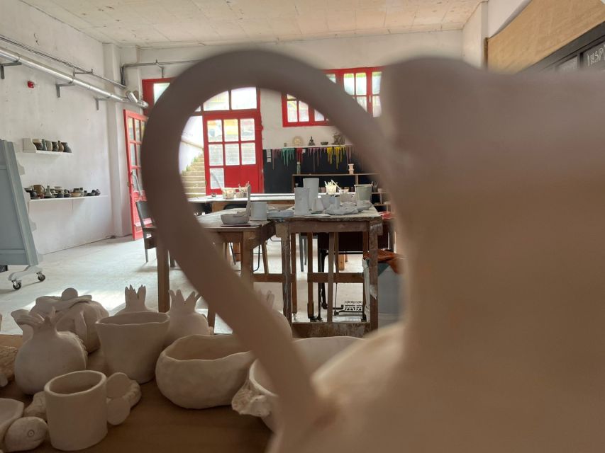 Rhodes Town: Pomegranate Pottery Masterclass - The Two-Stage Process: Your Piece Dries, Then It Gets Fired and Painted
