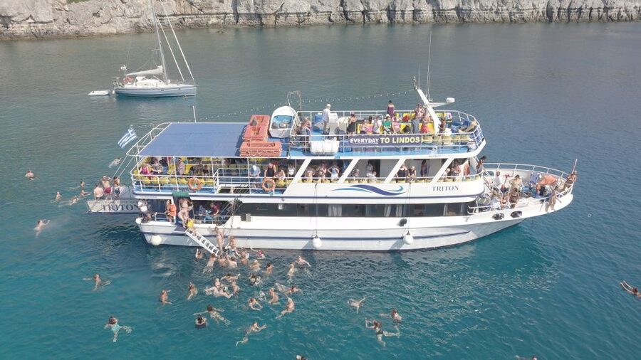 Rhodes Town: Scenic Cruise to Lindos with Swim Stops - Food and drinks onboard, plus what to plan for