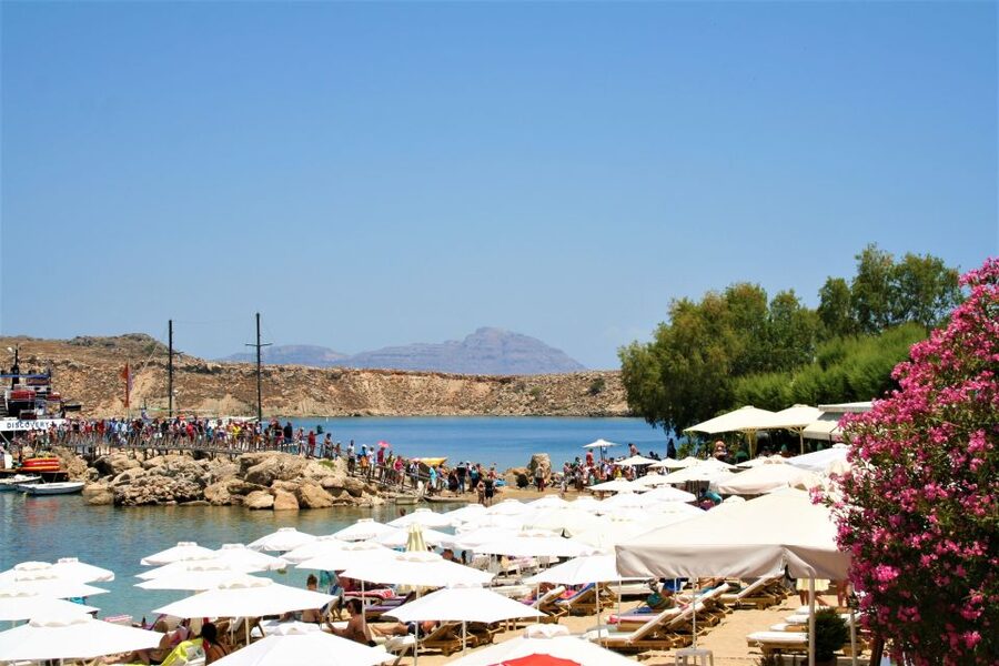 Rhodes Town: Scenic Cruise to Lindos with Swim Stops - Tsambika Bay snorkeling-friendly swim: make the second water stop count