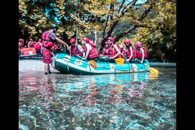 River rafting at Voidomatis River !! Zagori area - The most impressive moment: the artificial dam rapid by Kleidonia Bridge