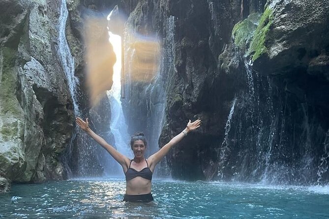 River Trekking at Kourtaliotiko Gorge Waterfalls to Preveli Beach - Stop 1: Kourtaliotiko Gorge, from waterfall swim to river trek