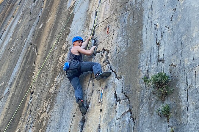 Rock Climbing on Crete with a Guide at Rethymnon, Plakias beach - Rappelling Next to Plakias: Coming Down With Control
