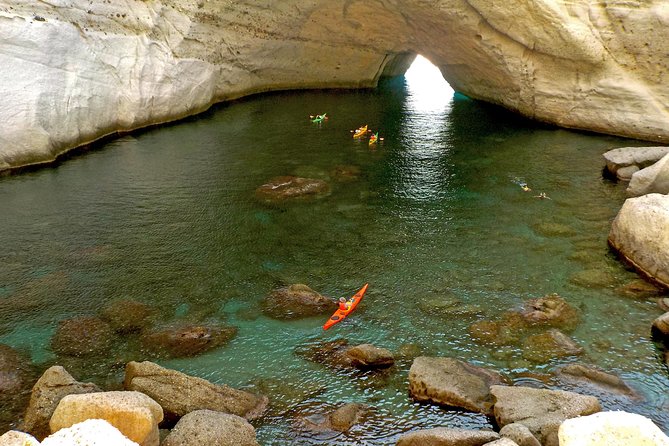 Round of Milos and Poliegos Sailing boat snorkelling cruise - Cape Vani: Mining History on a Sea-Edge Cliff
