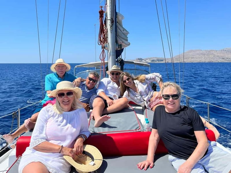Sailing tour around Lindos with food and drinks - The Boat Experience: Swim Deck Comfort and Sailing That Feels Close