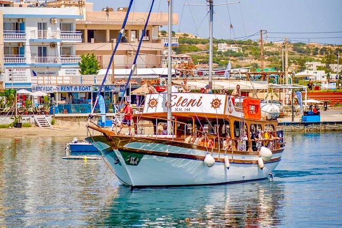 Sailing Trips with Cretan Sailing - St. George bay stop: where lunch turns into a water break