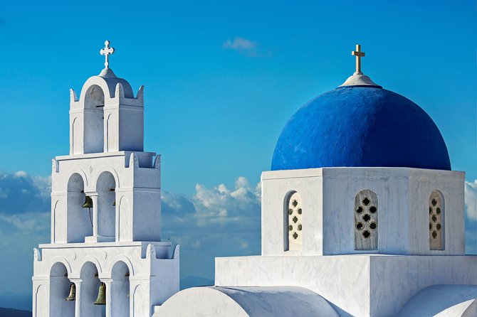 Santorini: 4hr Private First Impressions Tour - Three Bells Of Fira: The Blue Domes Photo Stop