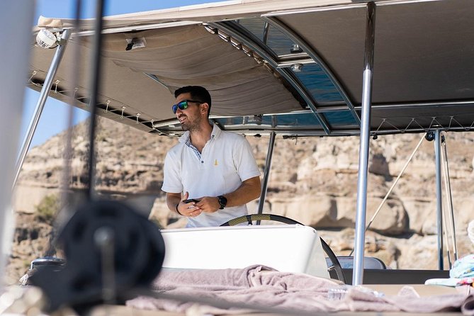 Santorini All-inclusive Catamaran Cruise with Thirassia Stop - Volcano Circuit: Palea Kameni and the Smoldering Reality