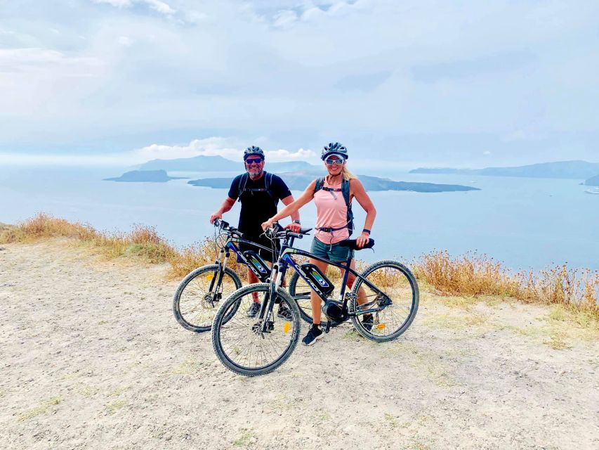 Santorini: Around the Island by Electric Bike - The caldera viewpoint from Megalochori, and why it lands so well