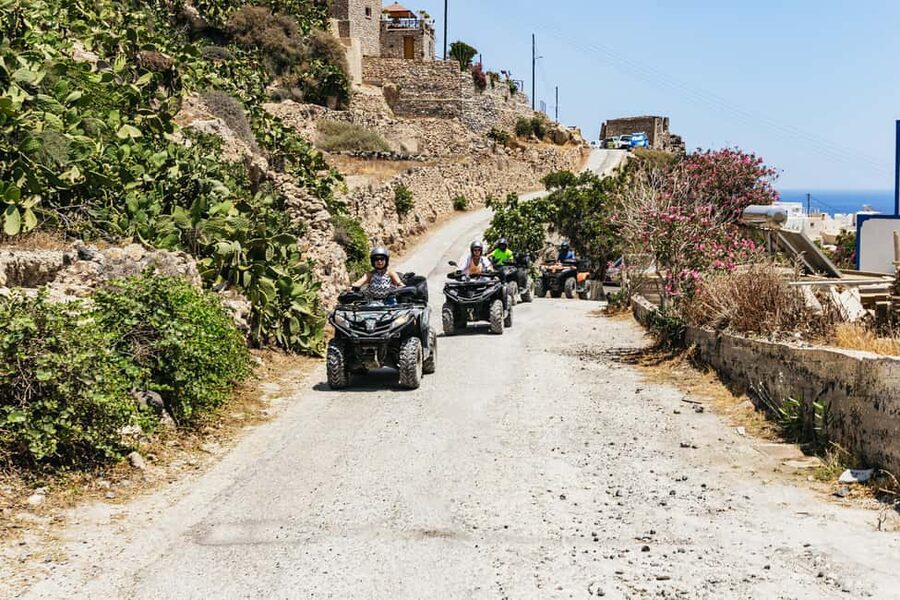 Santorini: ATV Quad Bike Tour with Lunch - Emporio windmills and the villages that feel like you found a shortcut