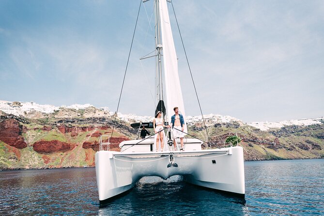Santorini: Caldera Classic Semi-Private Cruise with BBQ & Drinks - Getting to the boat: Vlichada start, Imerovigli pickup, back again