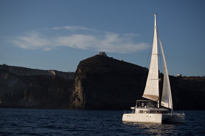 Santorini Caldera Gold Day Cruise with BBQ on board and Open Bar - Thirassia island time and lunch on board that keeps you fueled