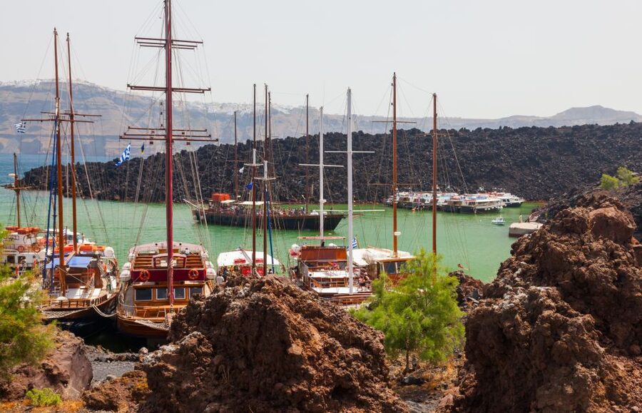 Santorini Caldera: Sunset Cruise with Dinner - Thirasia Island and Manolas Village: A Different Side of Santorini