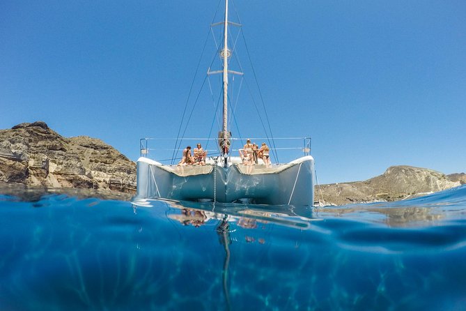 Santorini Catamaran Cruise with Fresh Meal and Open Bar - The Hot Springs Stop at Palea Kameni (30 Minutes That Matter)