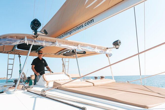 Santorini Catamaran Cruise: with Lunch, BBQ, Open Bar, Transfers - Open bar and BBQ lunch value: what you are really paying for